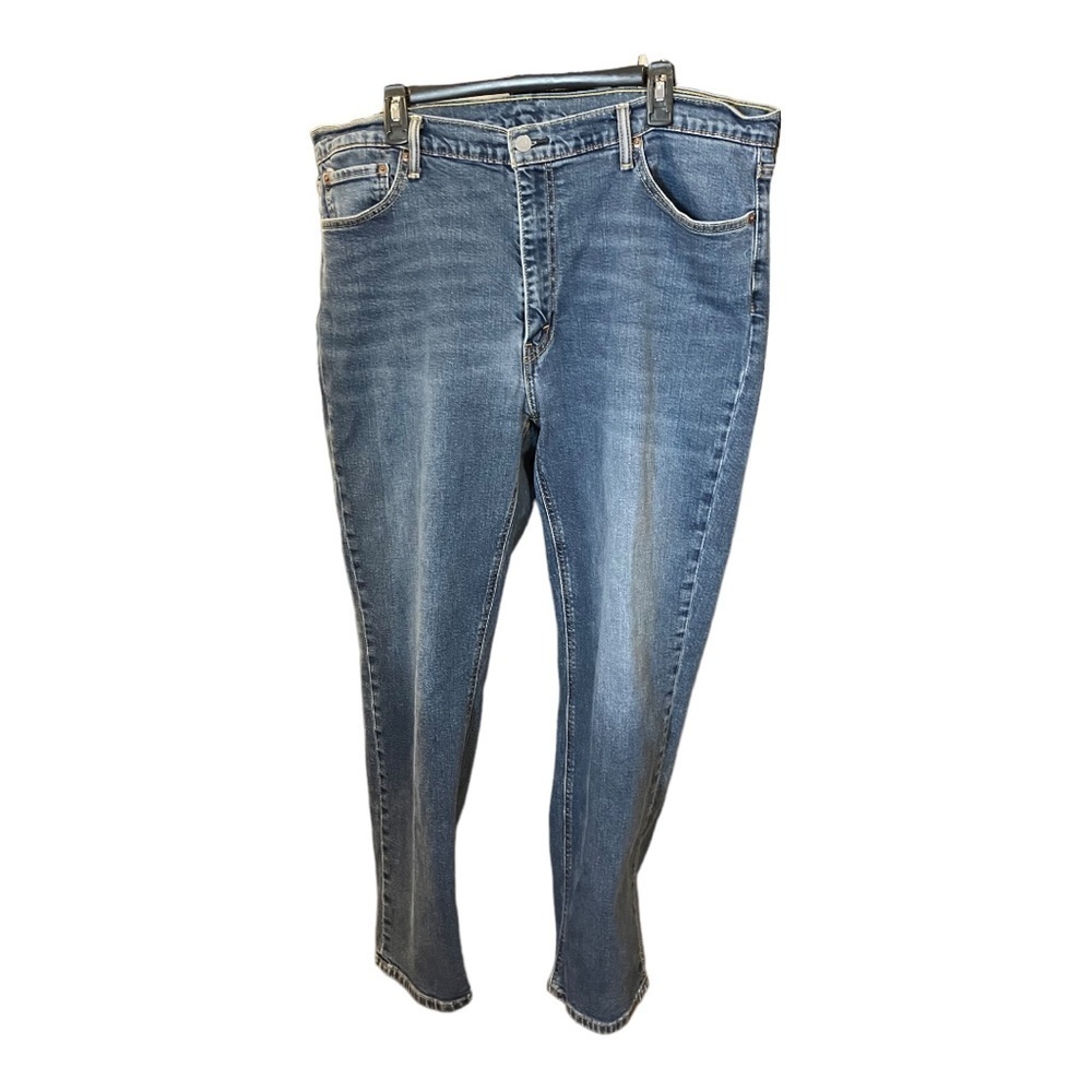 Levis 541 Jeans Mens 42x32 Blue Medium Wash Denim Tapered Faded Casual